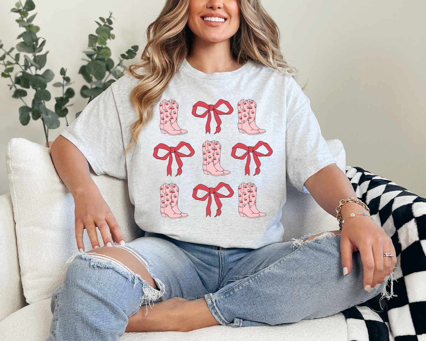 Cowboy Boots & Bows T-Shirt