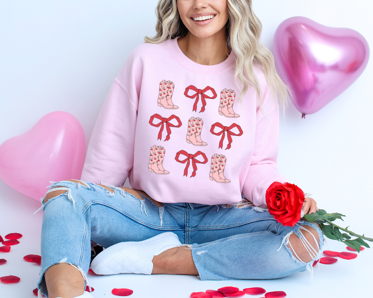 Cowboy Boots & Bows Sweatshirt
