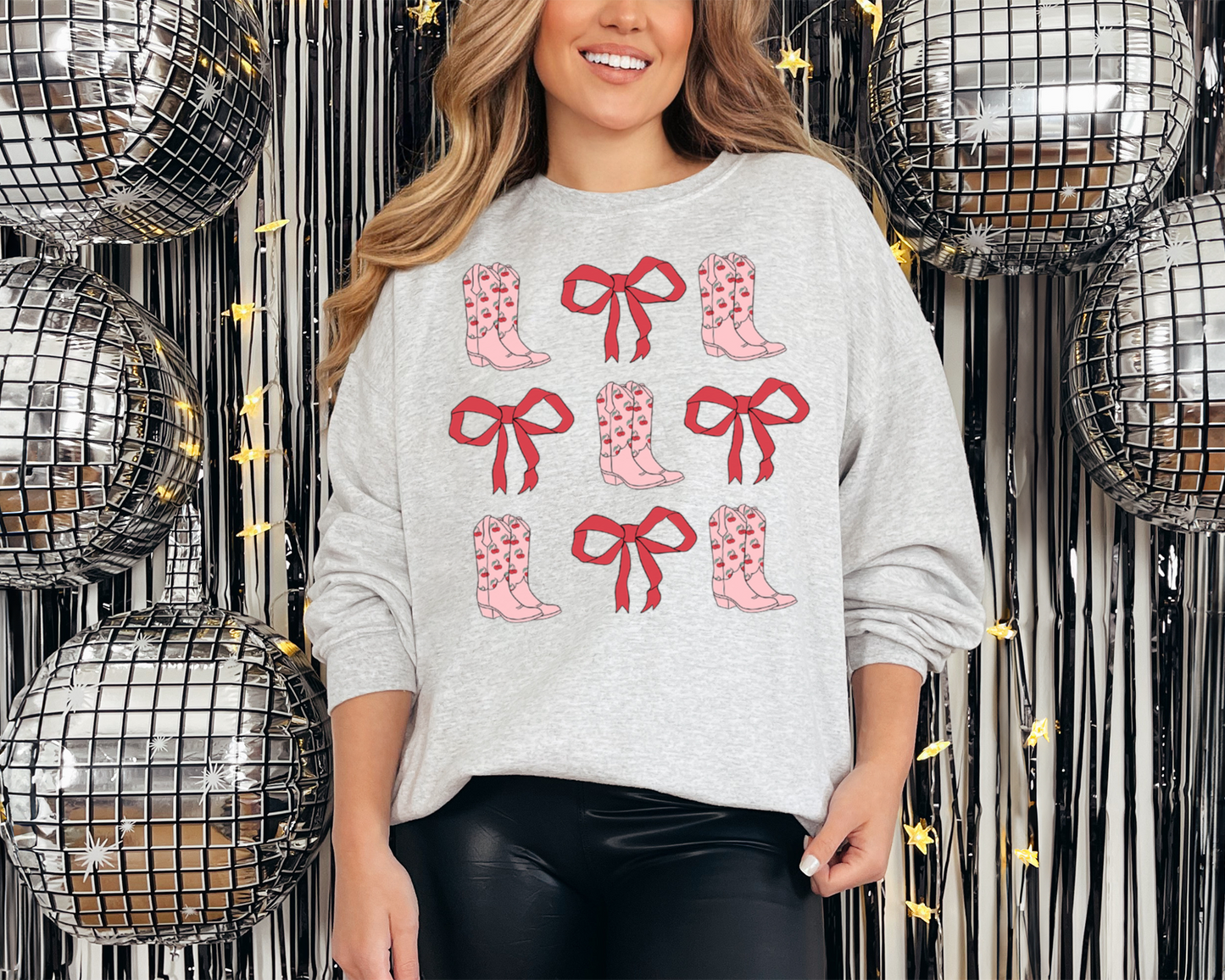 Cowboy Boots & Bows Sweatshirt