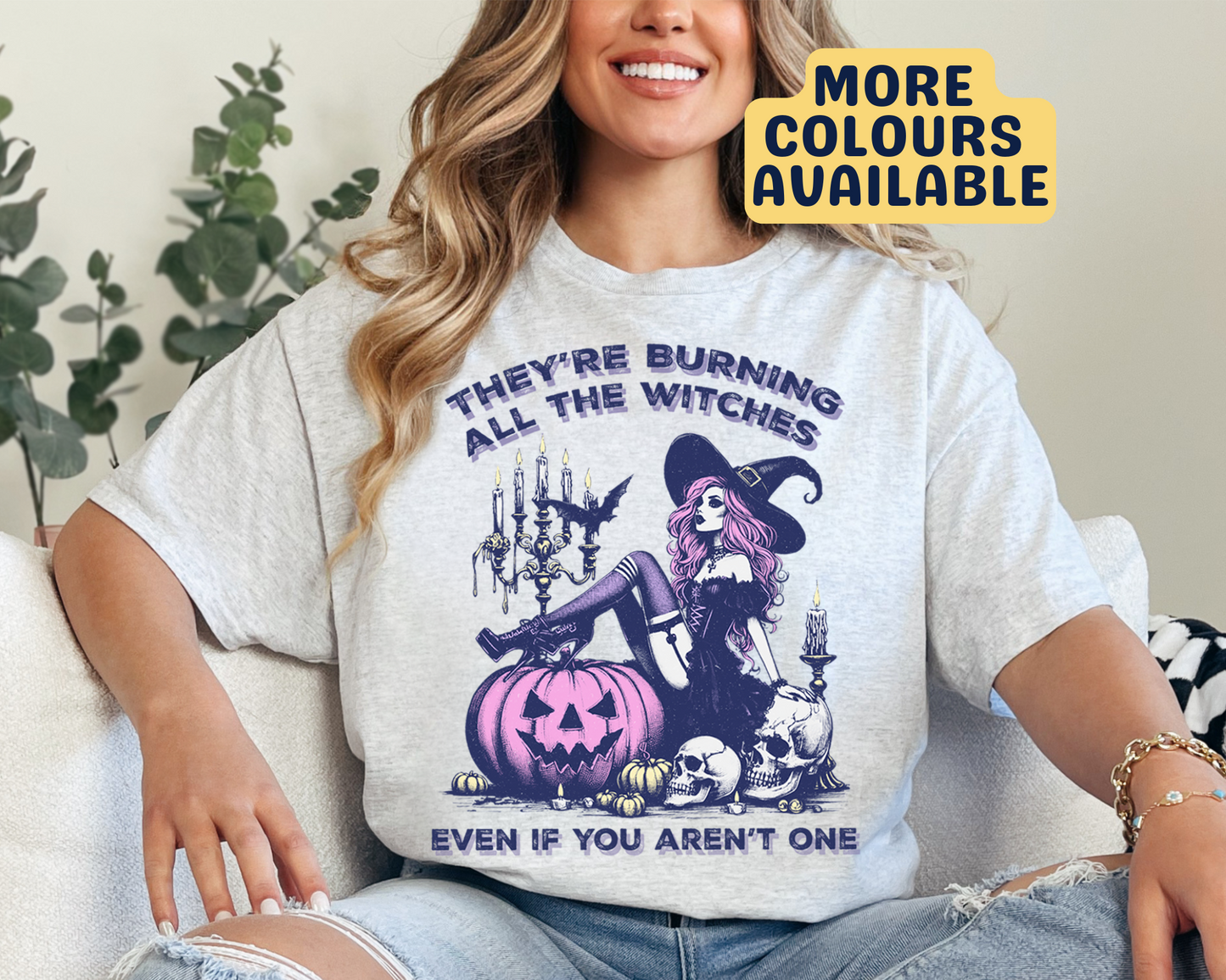 They're Burning All The Witches Halloween T-Shirt