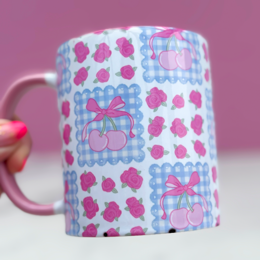 Cherry Gingham Mug - Super Seconds Festival