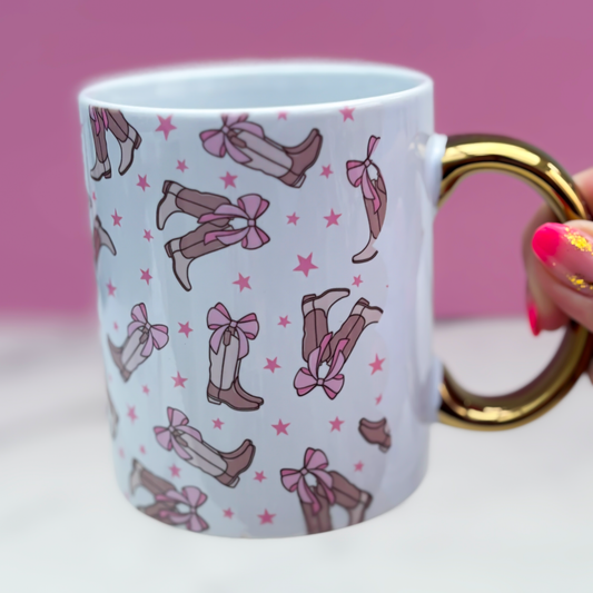Cowboy Boots & Bows Mug - Super Seconds Festival