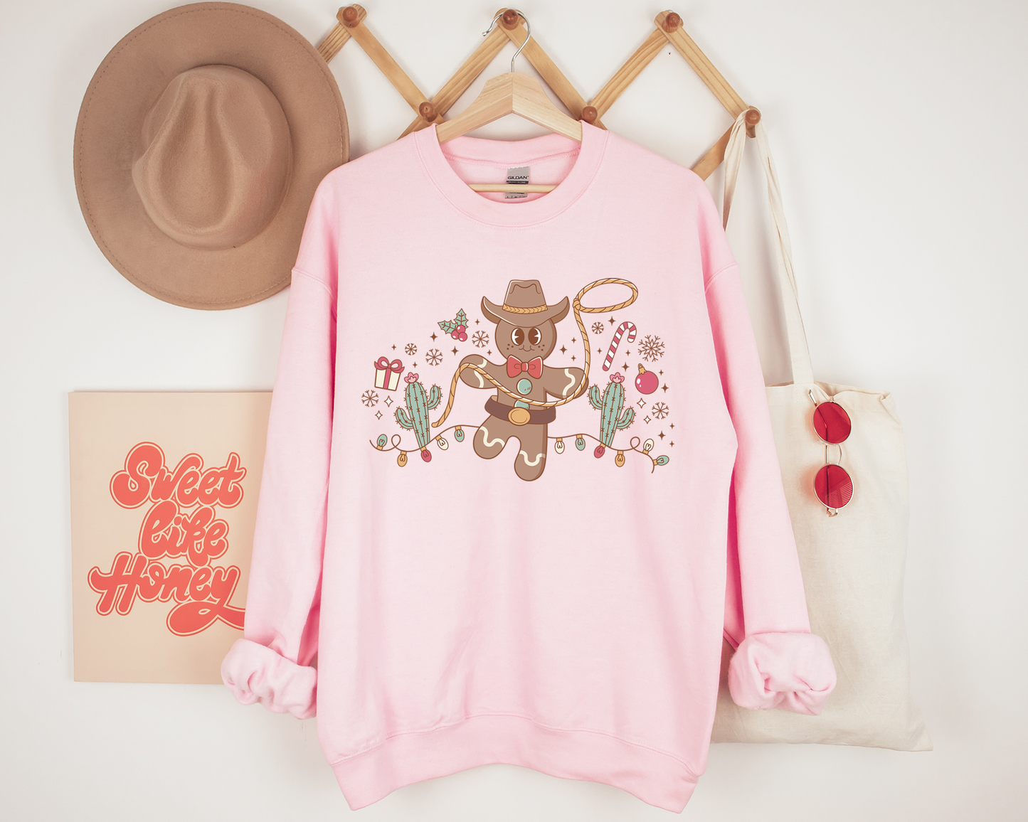 Western Gingerbread Man Christmas Sweatshirt
