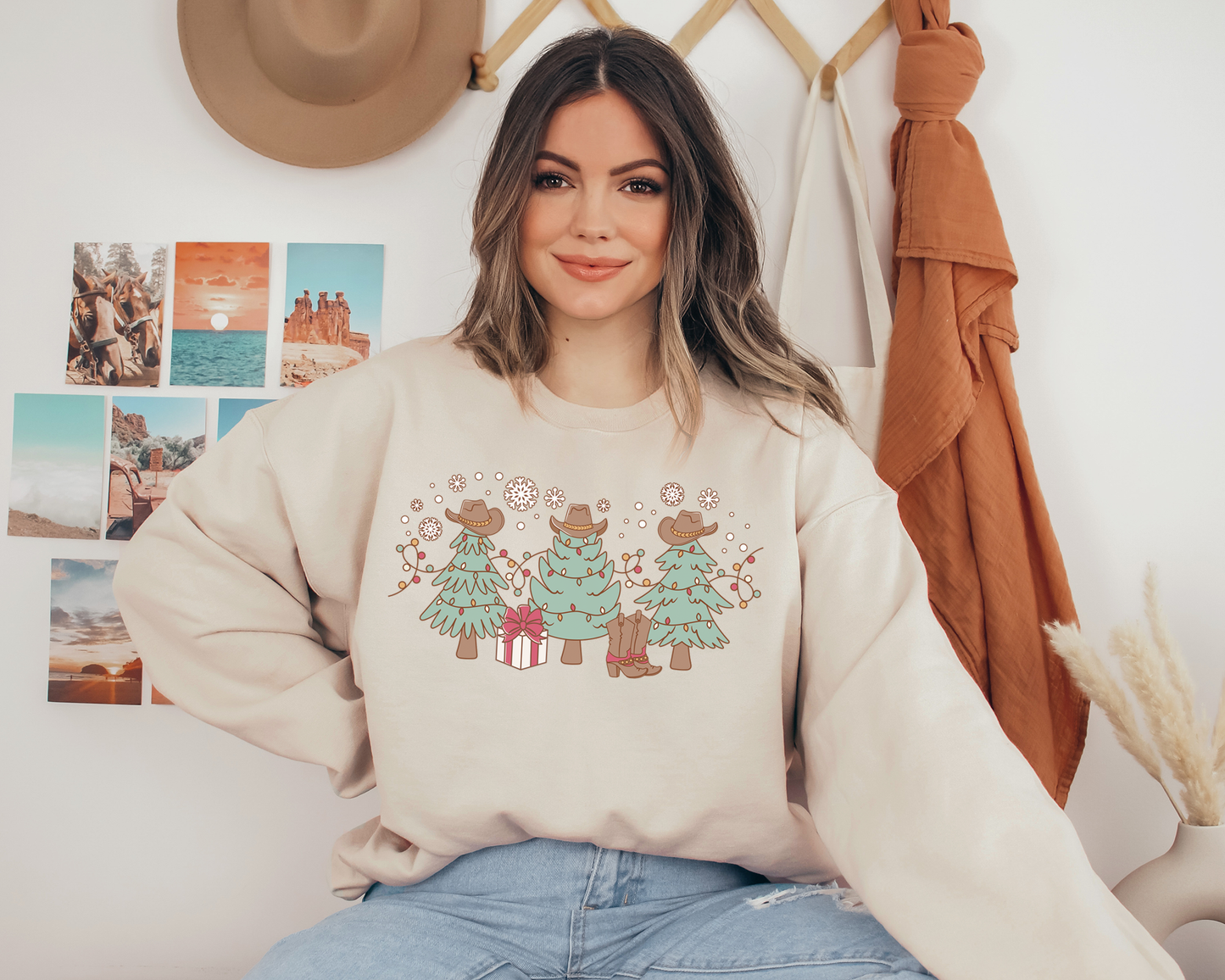 Cowboy Christmas Tree Sweatshirt