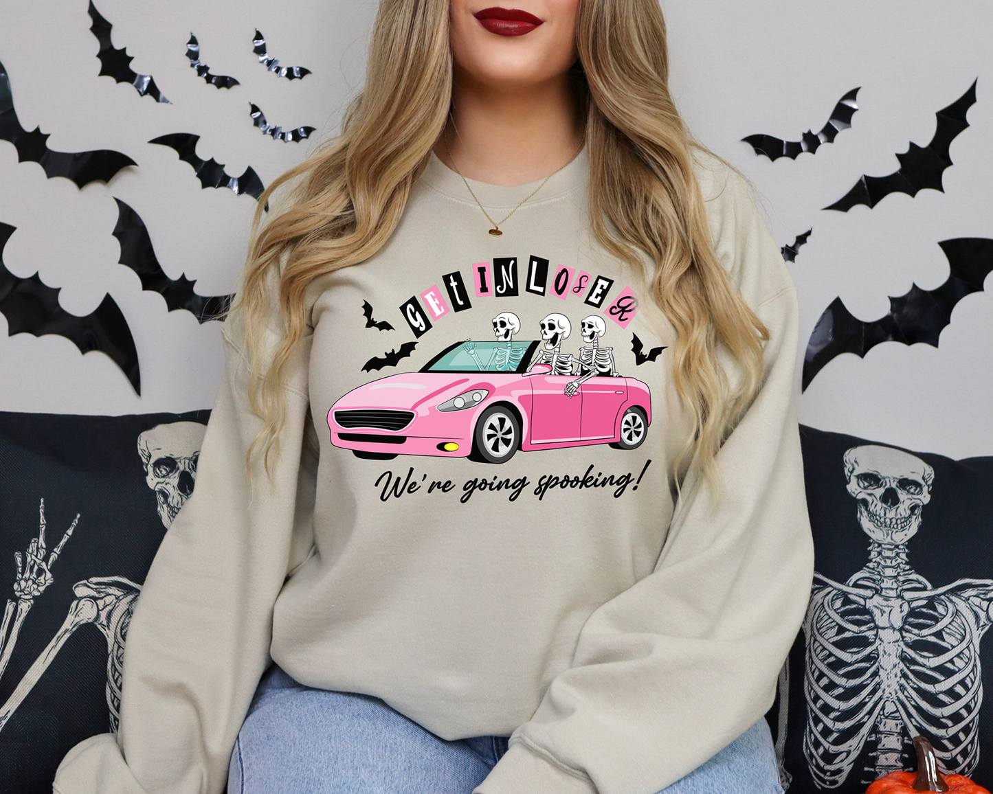 Get In Loser, We're Going Spooking Halloween Sweatshirt