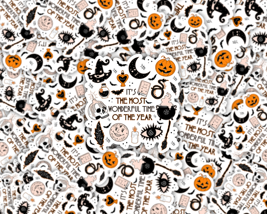 It's The Most Wonderful Time of the Year Halloween Vinyl Sticker