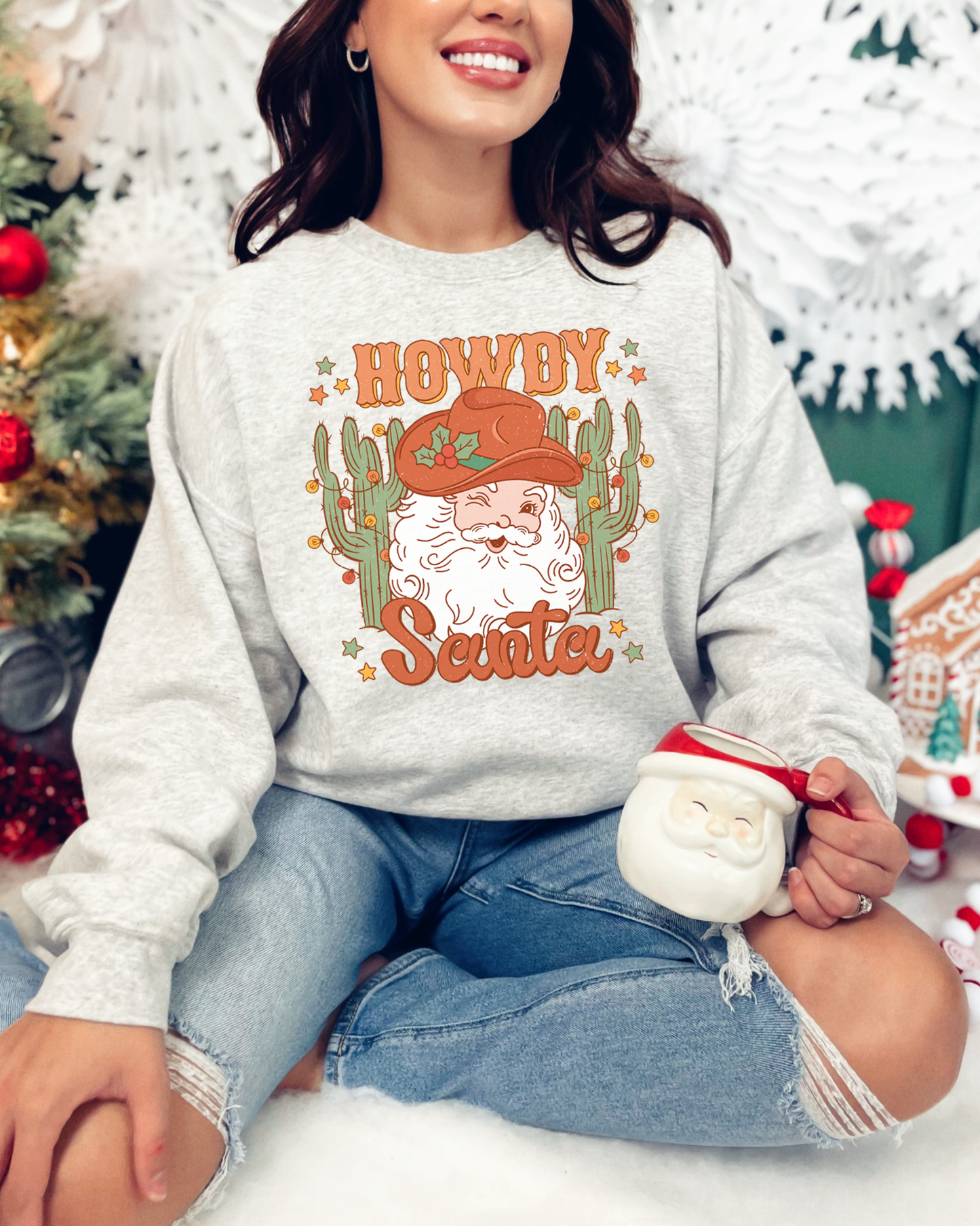 Howdy Santa Christmas Sweatshirt