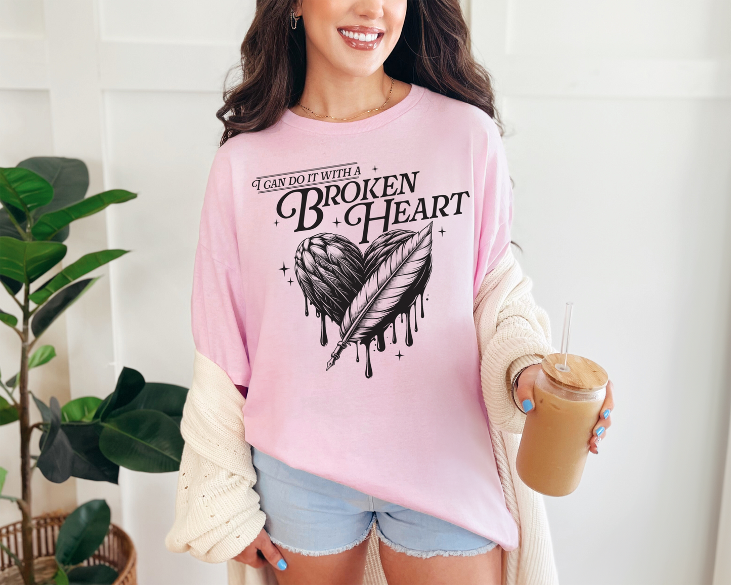 I Can Do It With A Broken Heart Monochrome T-shirt