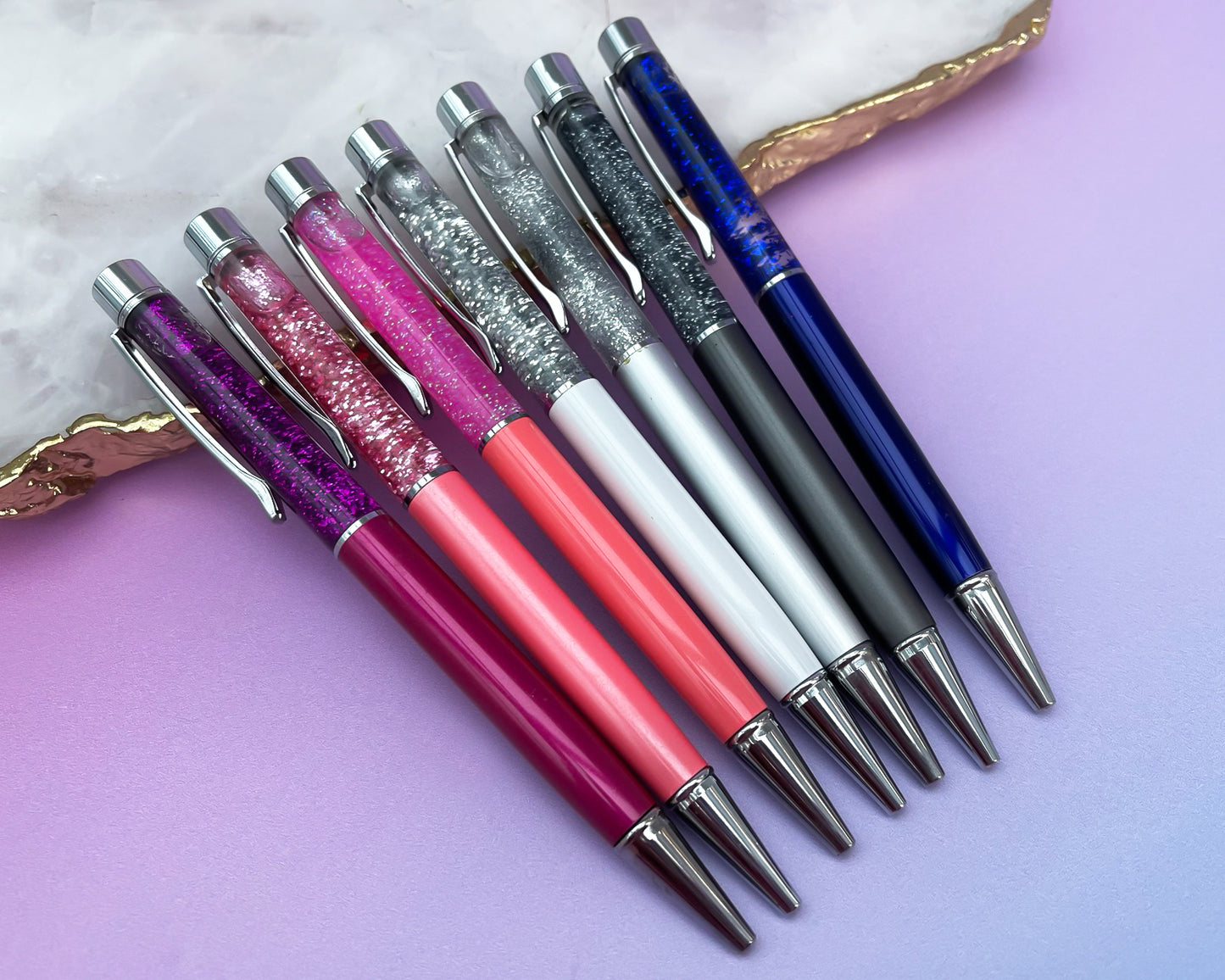 Silver Falling Glitter Pen