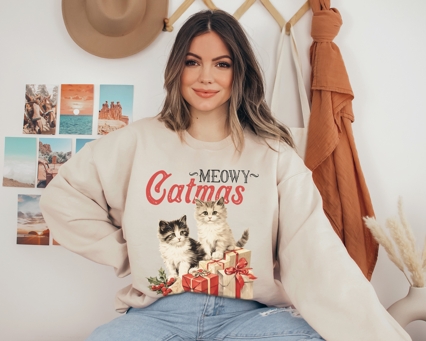 Meowy Catmas Christmas Sweatshirt