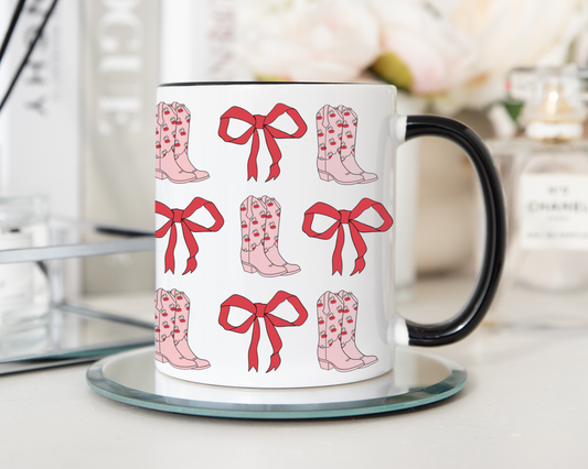 Cowboy Boots & Bows Mug