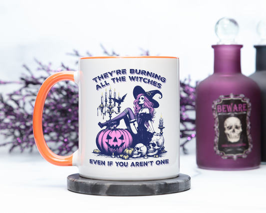 They're Burning All The Witches Halloween Mug