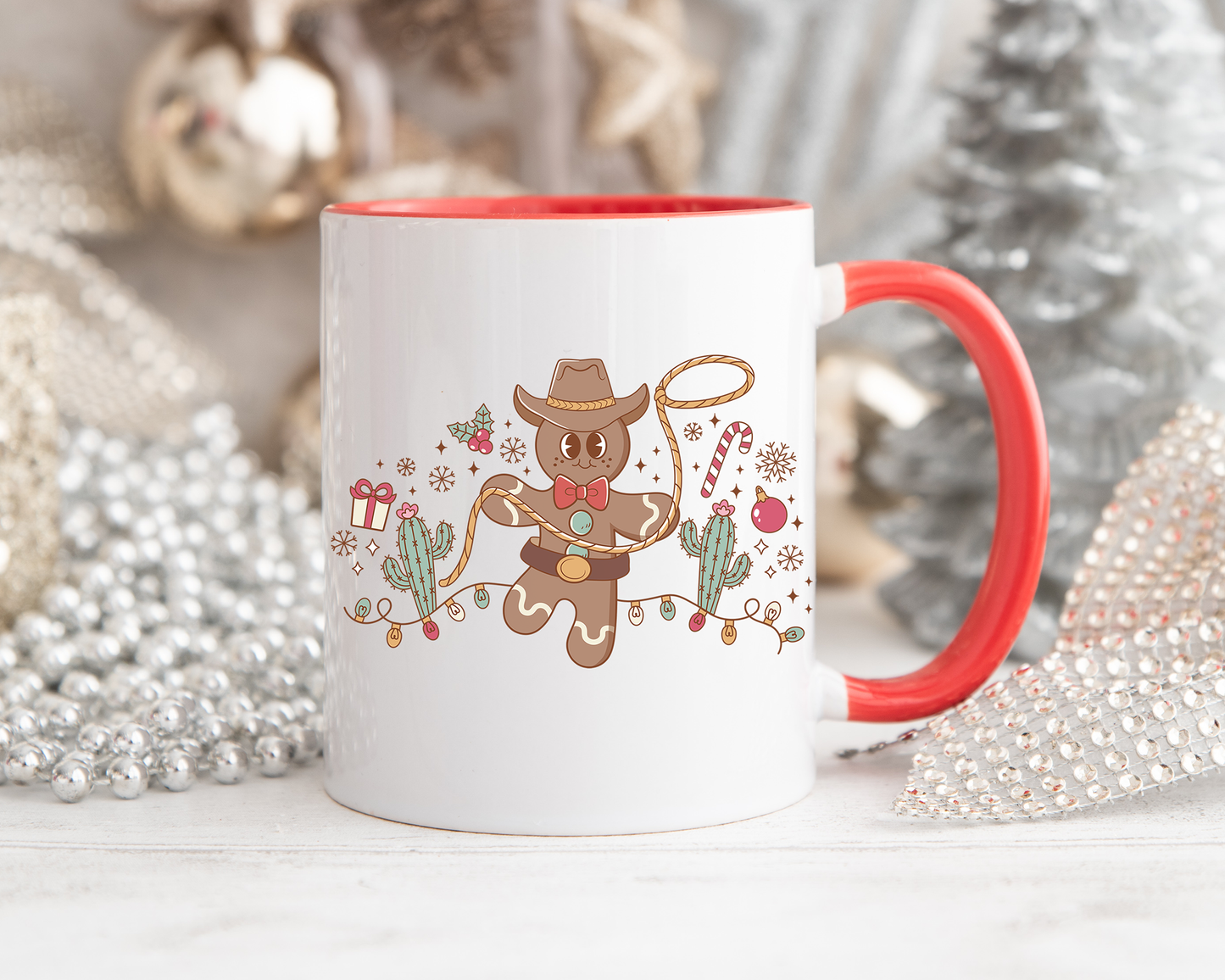 Cowboy Gingerbread Christmas Mug