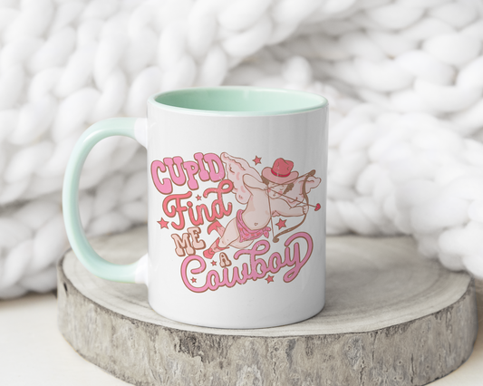 Cherub Cupid Find Me A Cowboy Mug
