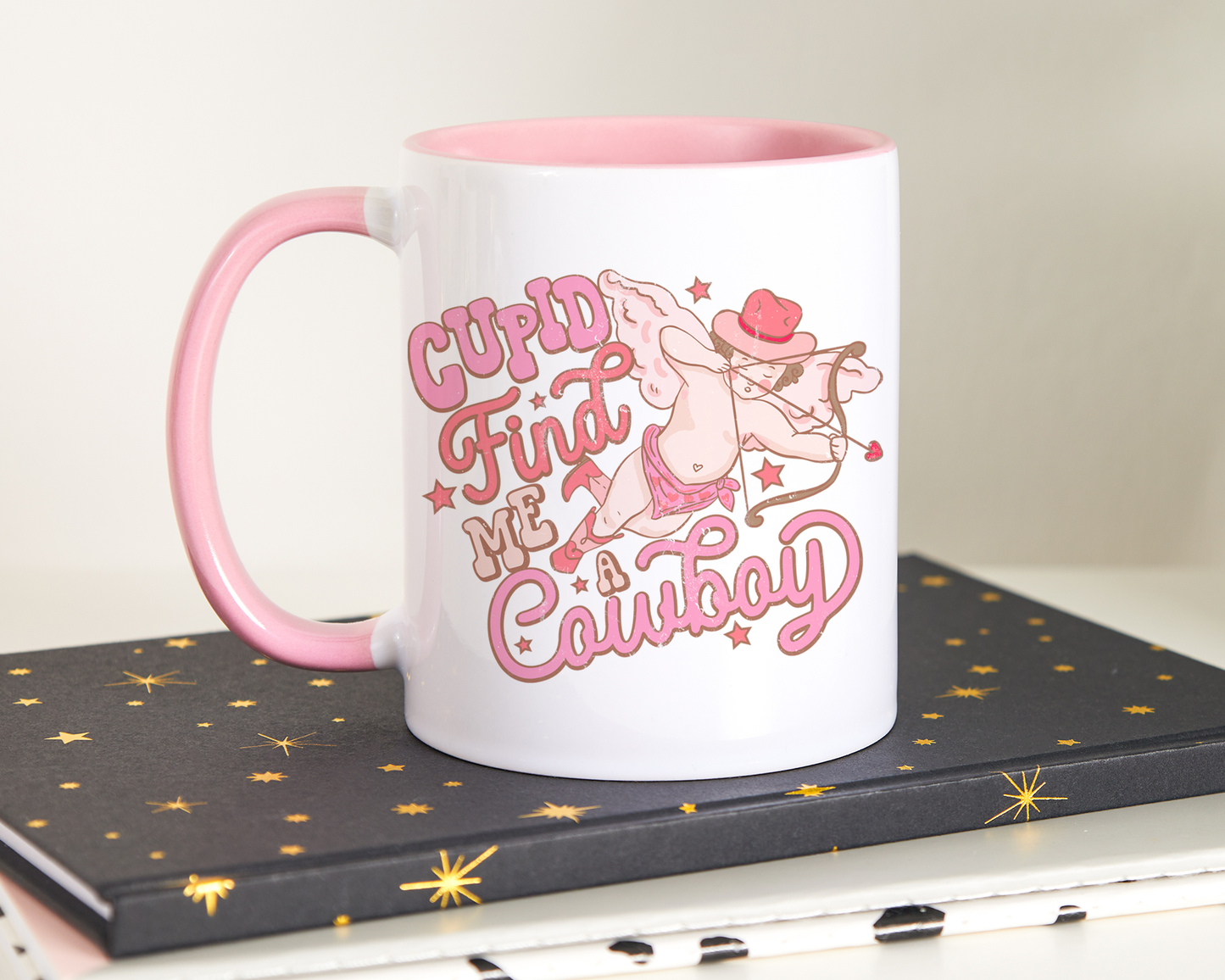 Cherub Cupid Find Me A Cowboy Mug