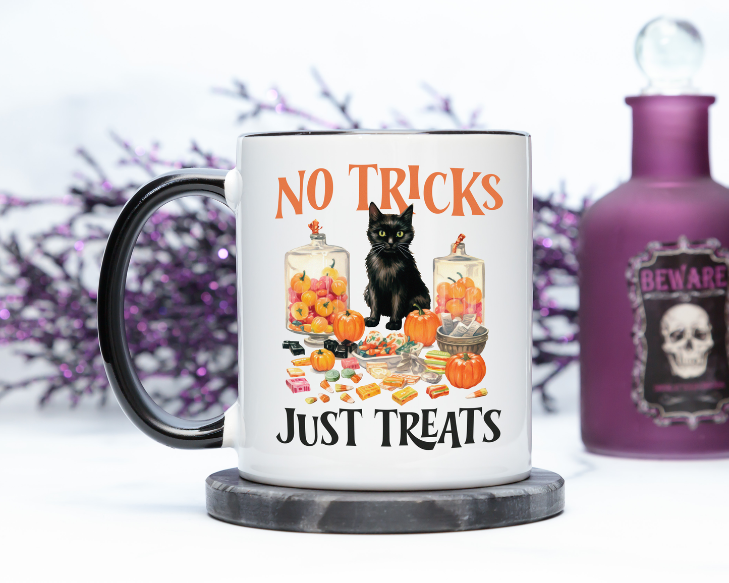 No Tricks Just Treats Halloween Mug