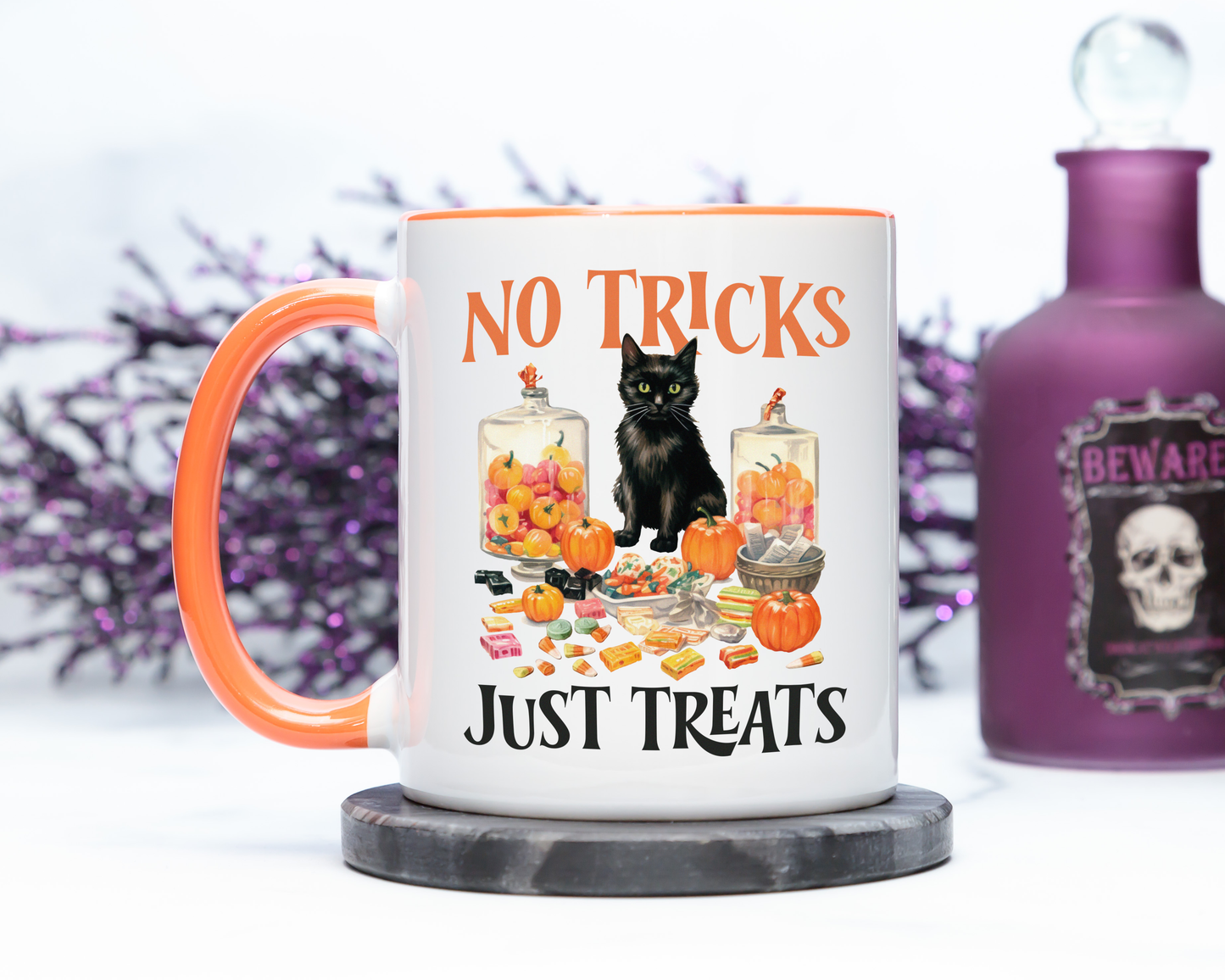 No Tricks Just Treats Halloween Mug