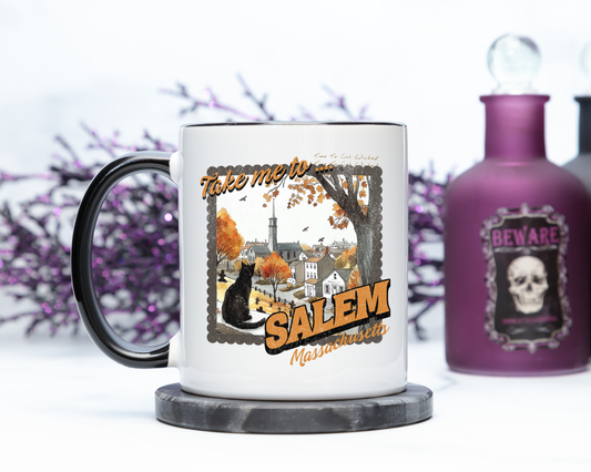 Take Me To Salem, Massachusetts Halloween Mug