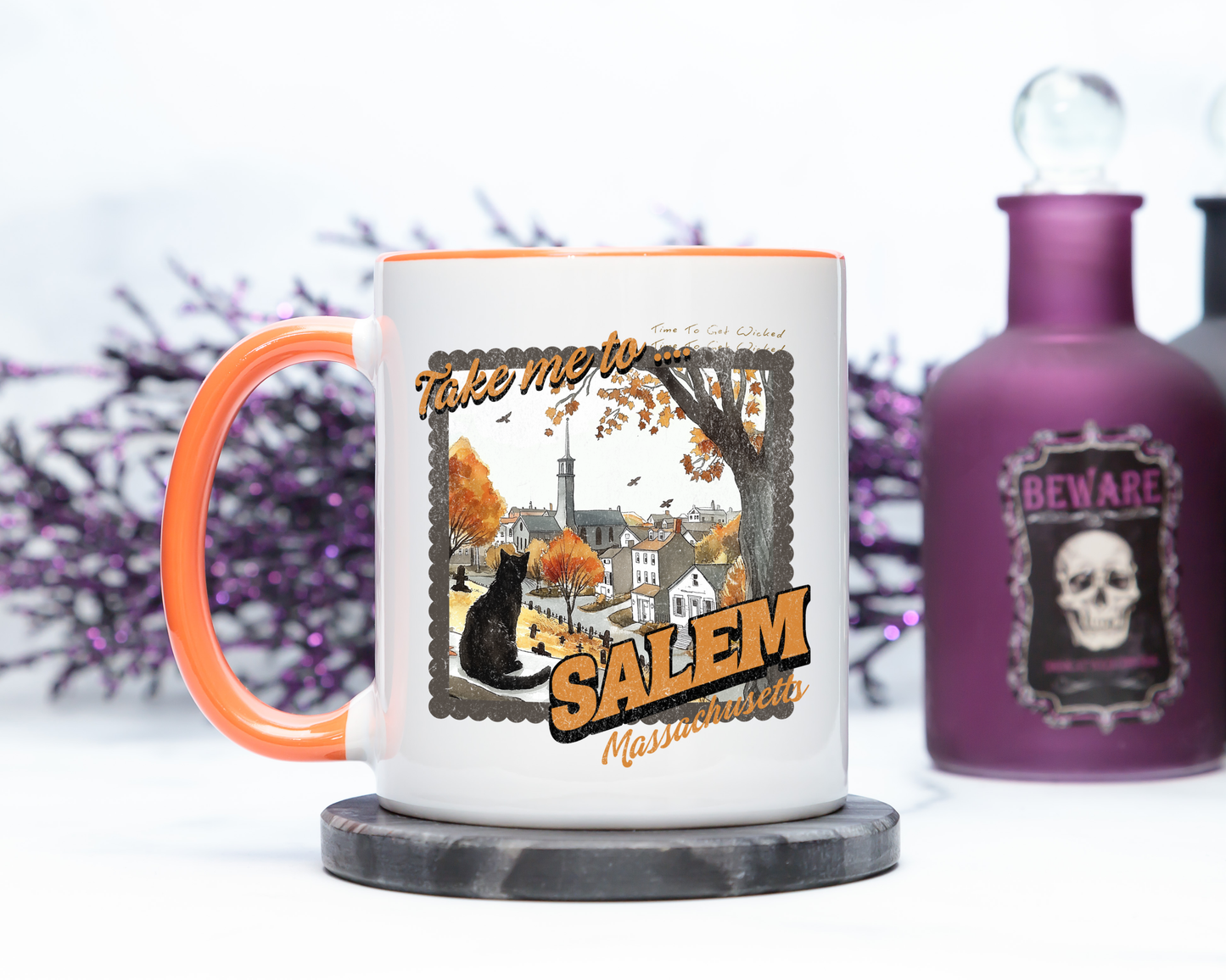 Take Me To Salem, Massachusetts Halloween Mug