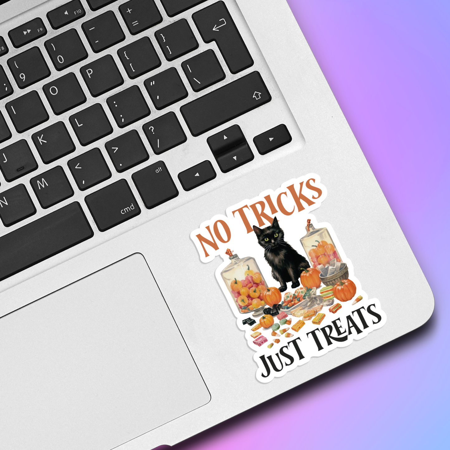 No Tricks Just Treats Halloween Vinyl Sticker