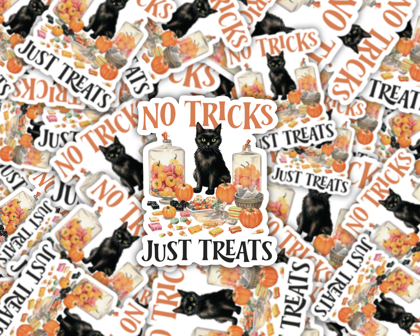 No Tricks Just Treats Halloween Vinyl Sticker