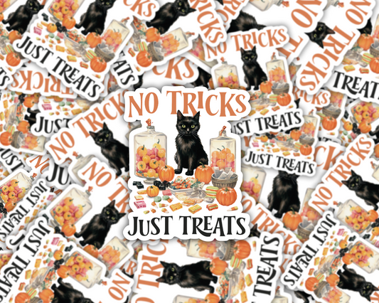 No Tricks Just Treats Halloween Vinyl Sticker
