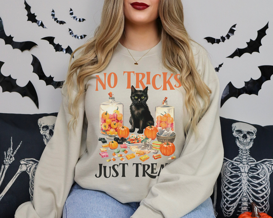 No Tricks, Just Treats Halloween Sweatshirt