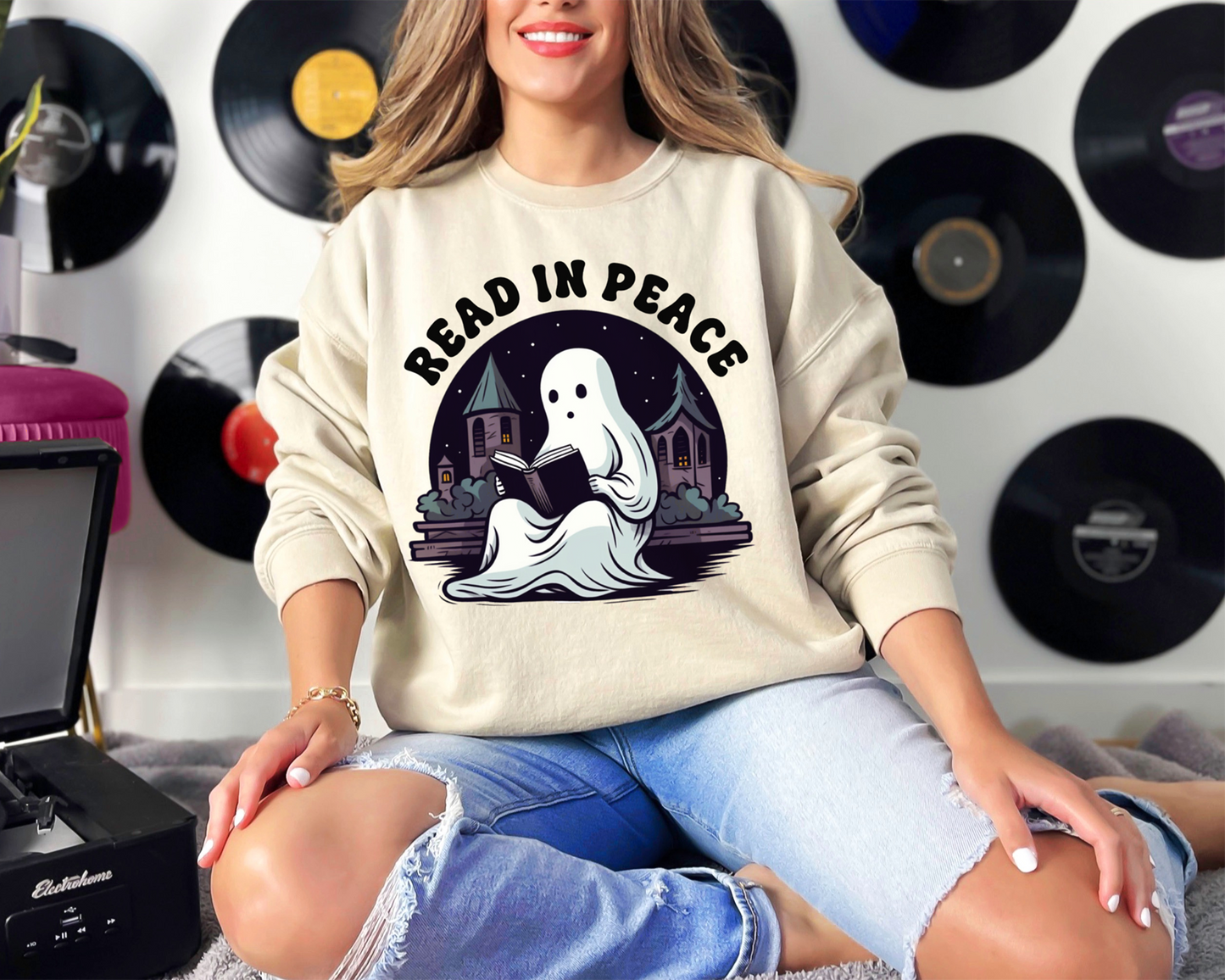Read In Peace Halloween Sweatshirt