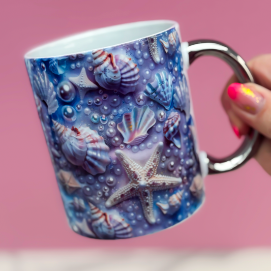 Iridescent Seashells & Starfish Mug - Super Seconds Festival