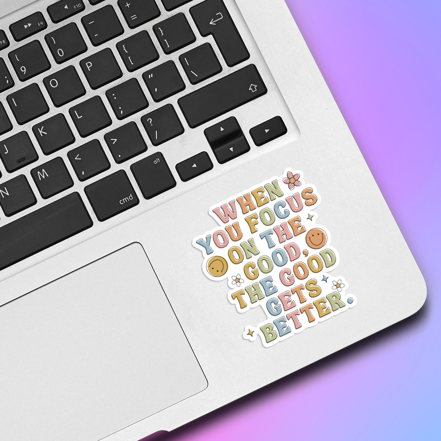 Focus On The Good Vinyl Sticker