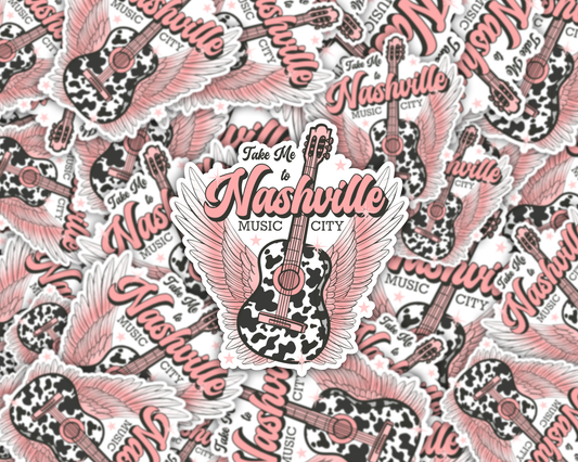 Take Me To Nashville Vinyl Sticker
