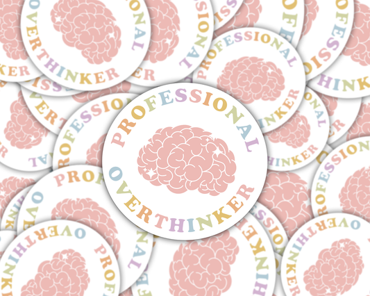 Professional Overthinker Vinyl Sticker