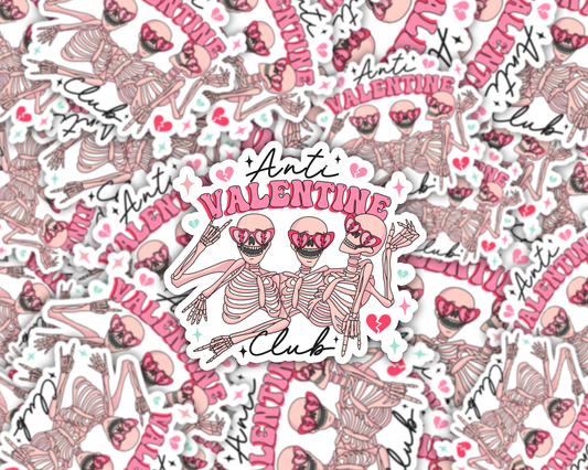 Anti Valentine Club Vinyl Sticker