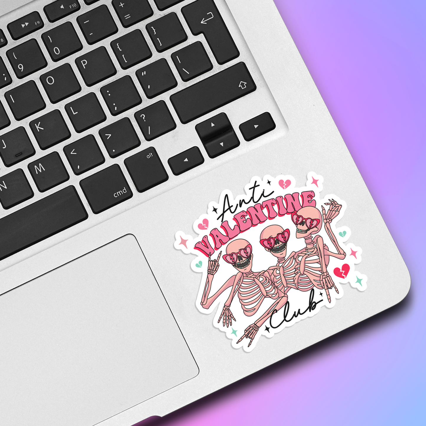 Anti Valentine Club Vinyl Sticker