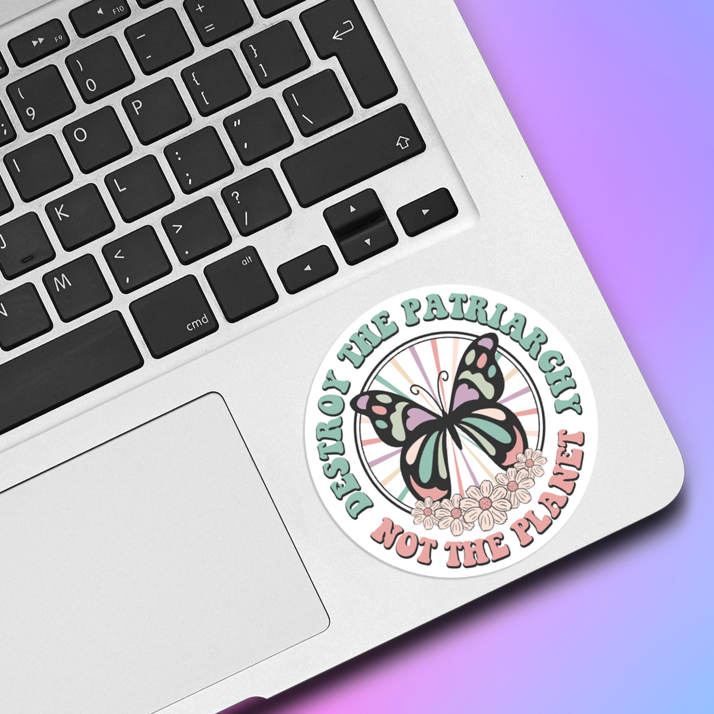 Destroy The Patriarchy Not The Planet Vinyl Sticker
