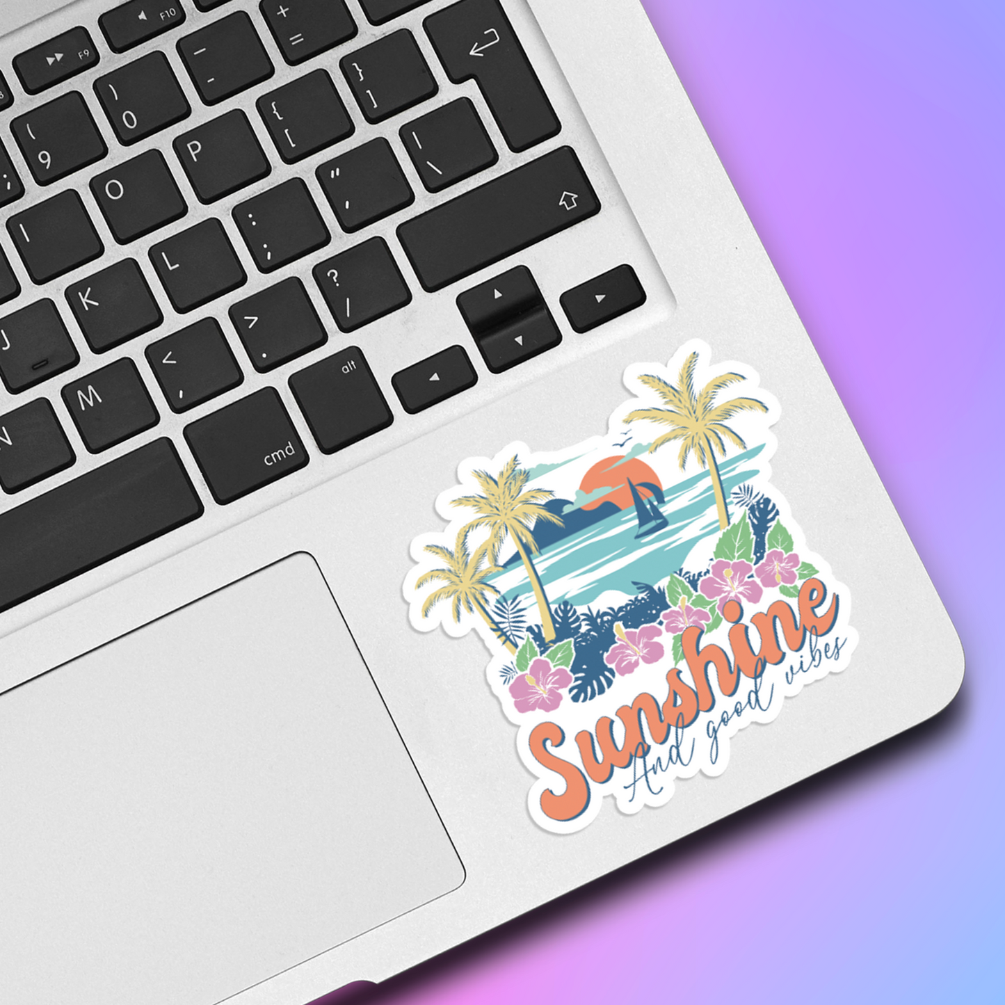 Sunshine & Good Vibes Vinyl Sticker