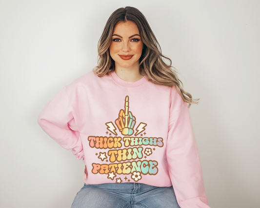 Thick Thighs Thin Patience Halloween Sweatshirt