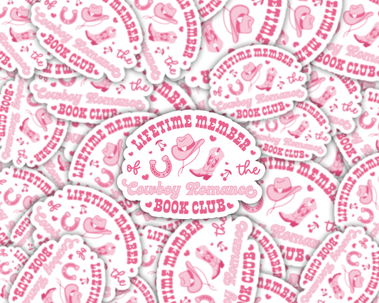 Cowboy Romance Book Club Vinyl Sticker