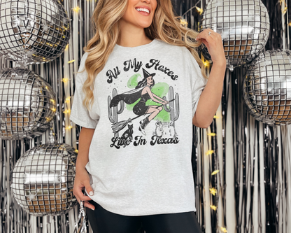 All My Hexes Live In Texas Halloween T-Shirt