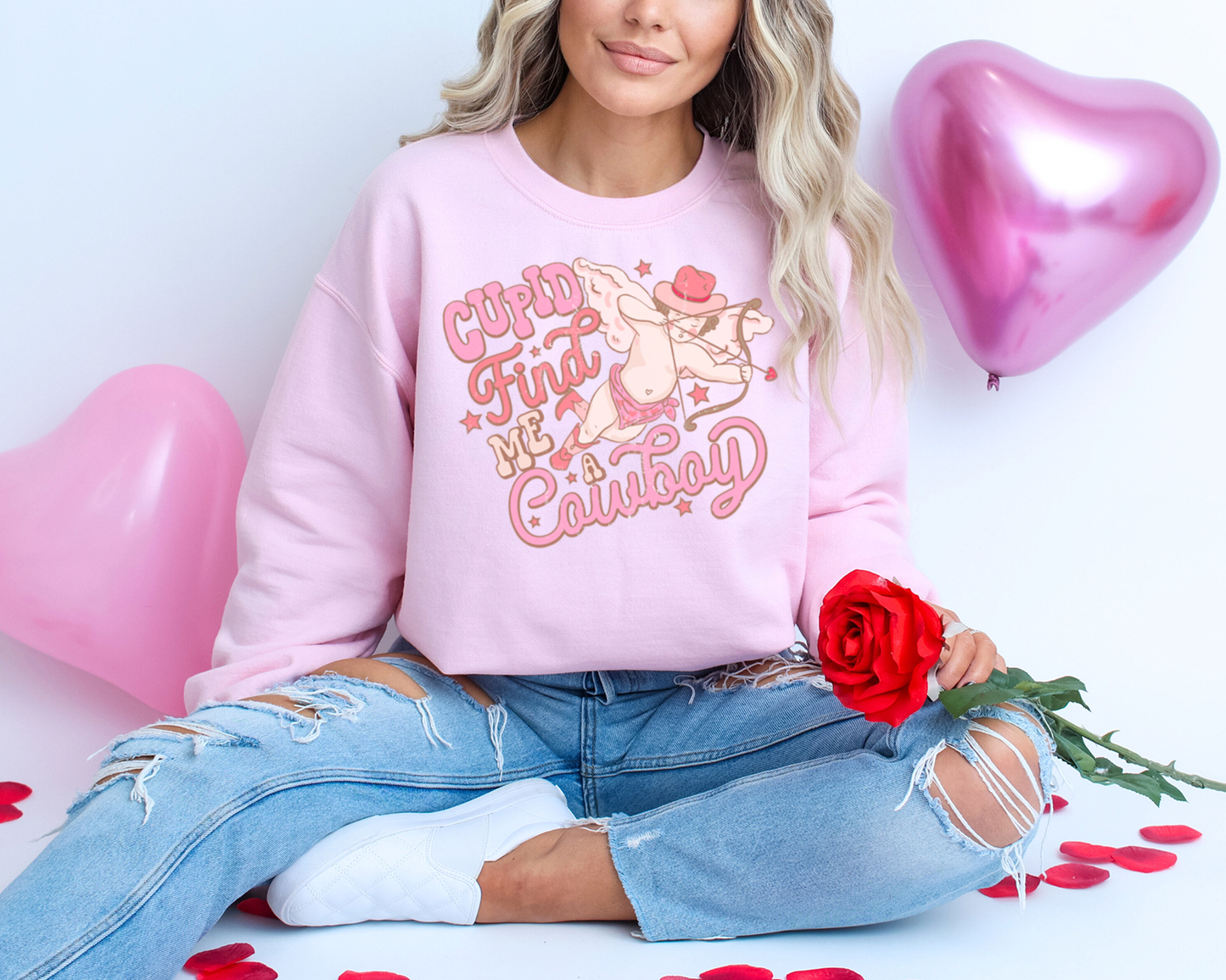 Cupid, Find Me A Cowboy Sweatshirt