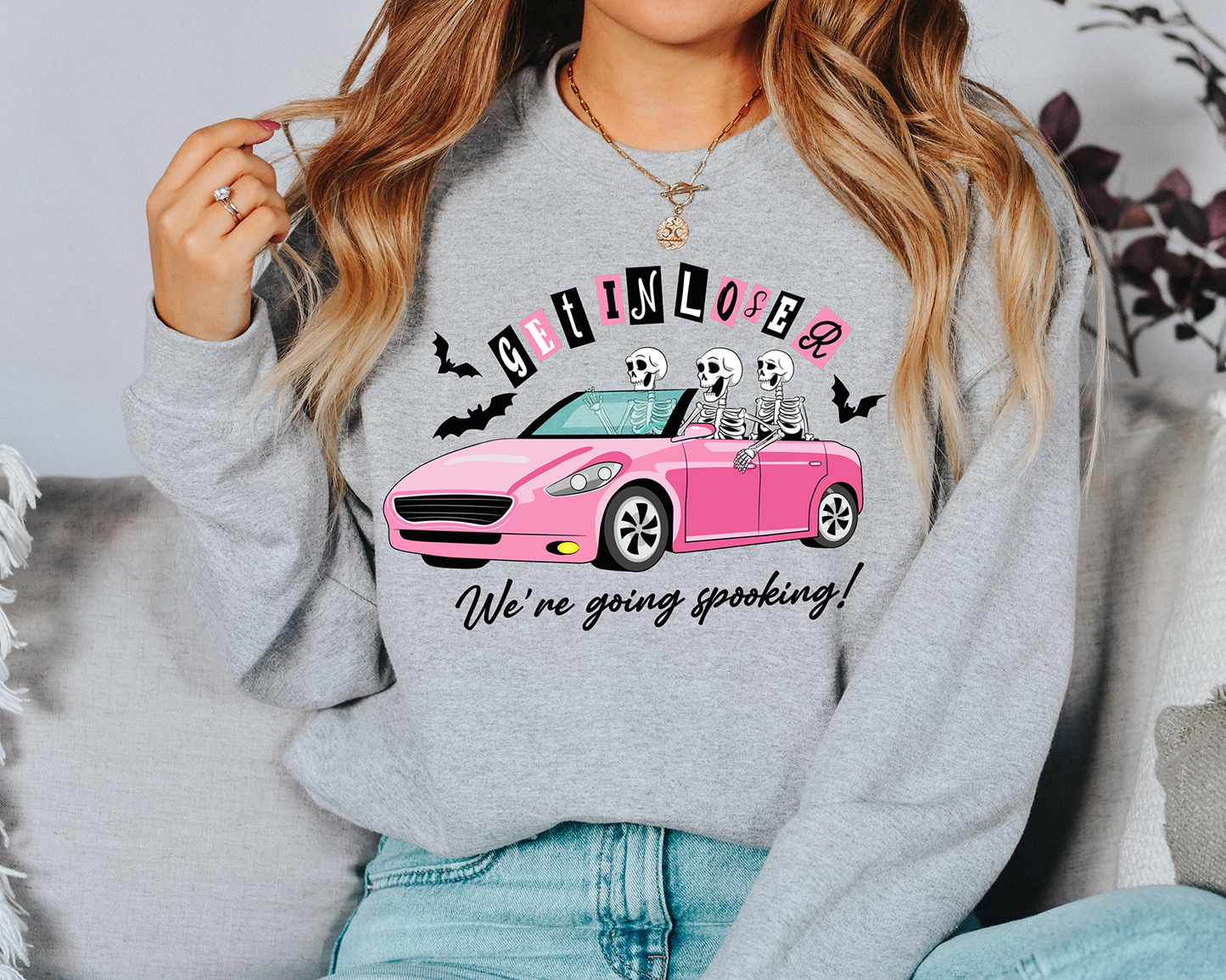 Get In Loser, We're Going Spooking Halloween Sweatshirt