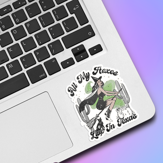 All My Hexes Live in Texas Vinyl Sticker