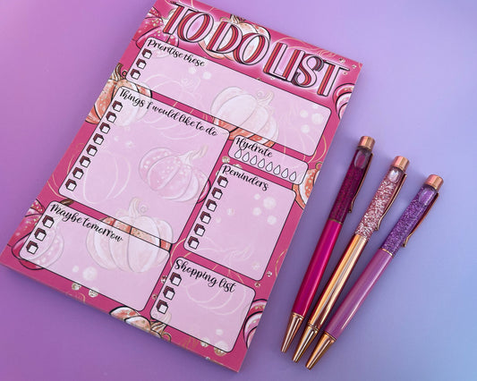 Pumpkin Spice A5 Daily To Do List Notepad