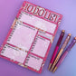 Pumpkin Spice A5 Daily To Do List Notepad