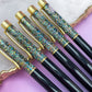 Black & Gold Falling Glitter Pen