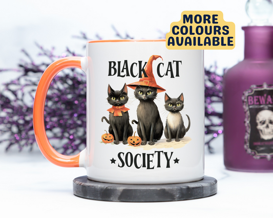 Black Cat Society Halloween Mug