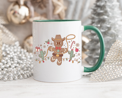 Cowboy Gingerbread Christmas Mug