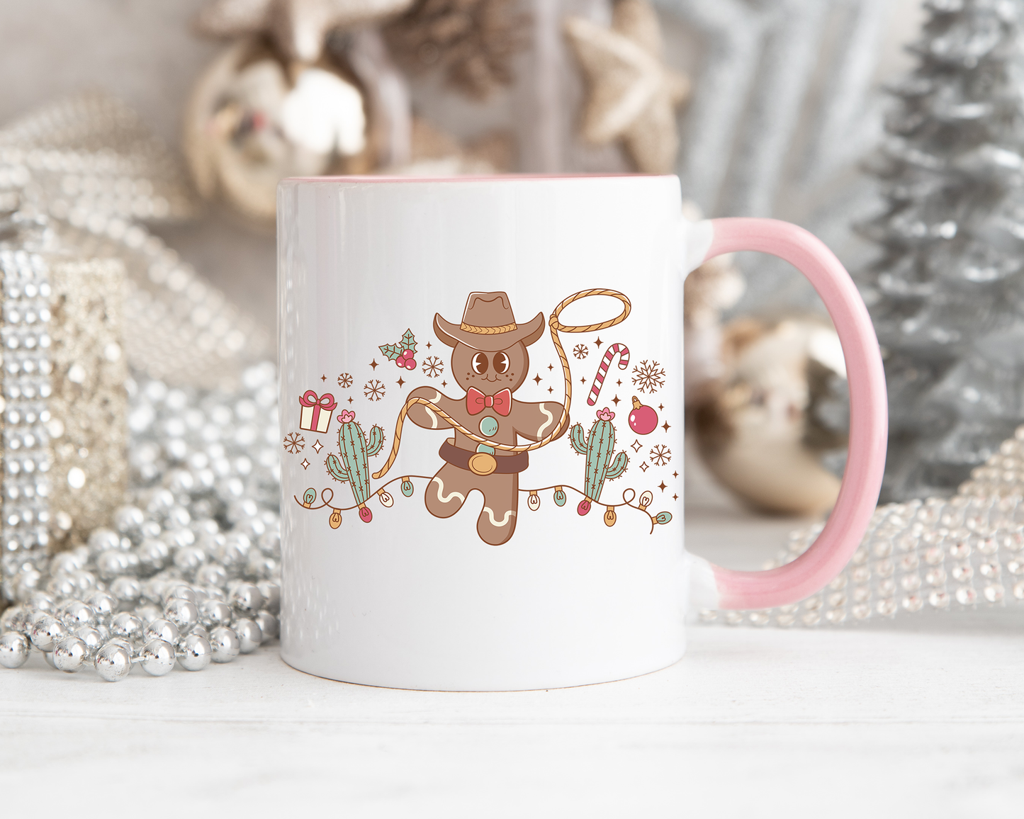 Cowboy Gingerbread Christmas Mug