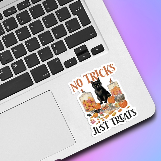 No Tricks Just Treats Halloween Vinyl Sticker