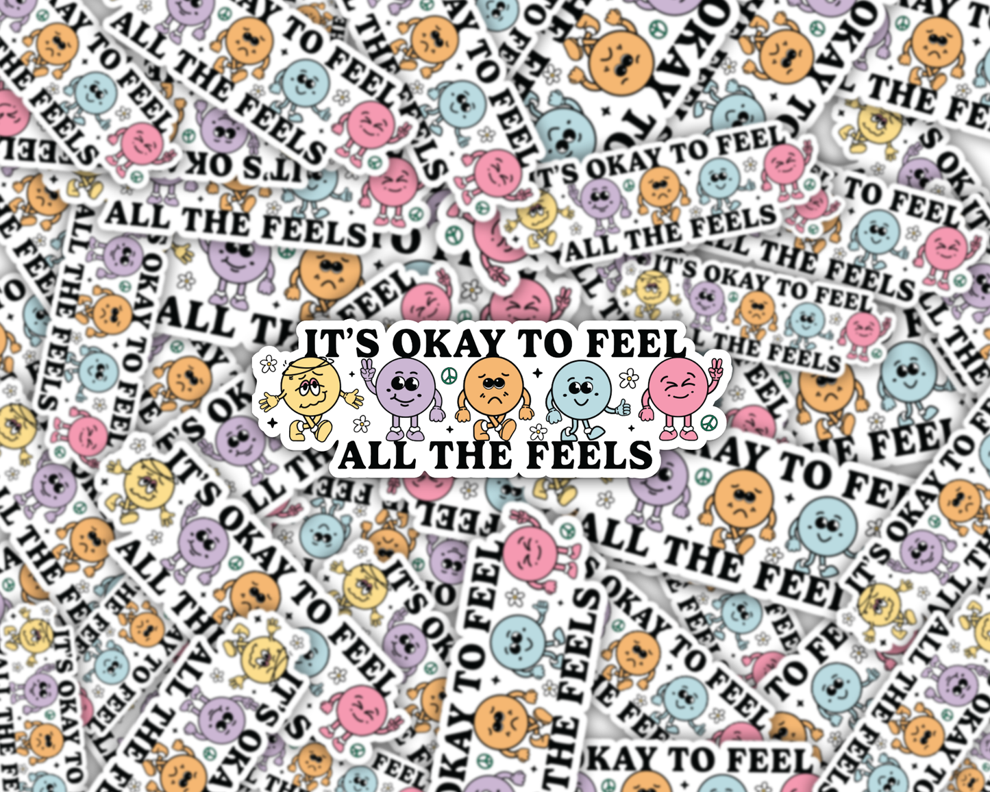 It's Okay To Feel All The Feels Vinyl Sticker